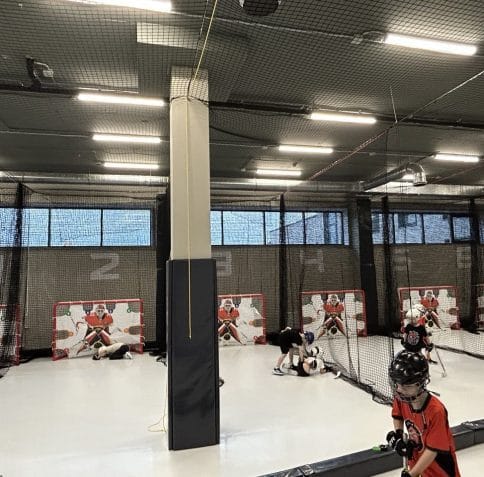 Бросковый зал на 6 дорожек